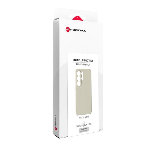 Etui na Samsung S26 ULTRA Forcell F-Protect Rubber Premium zgodne z MagSafe antique white 0INT