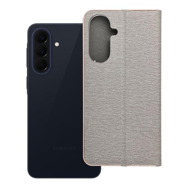 Etui z klapką na Samsung A57 5G Luna Book Gold srebrne