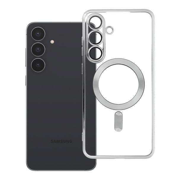 Etui na Samsung S25 FE Electro Mag Cover zgodne z MagSafe srebrne