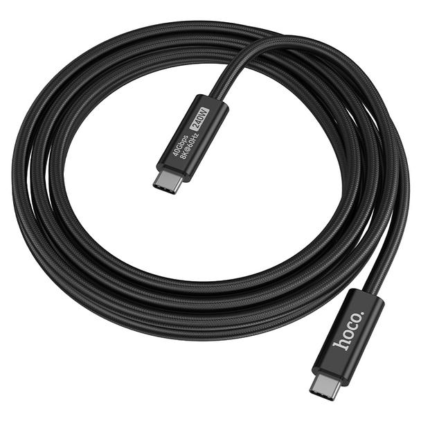 Kabel USB C do USB C Hoco USB4 40Gbps/8K60Hz 5A 240W 2m US15 czarny