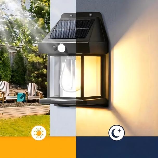 Lampa solarna LED do ogrodu elewacyjna RC-K-1536 czarna