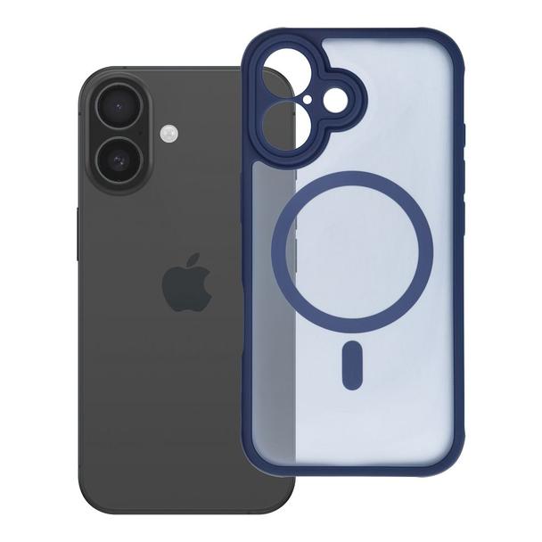 Etui na iPhone 16 Full Matte Mag Cover zgodne z MagSafe niebieskie