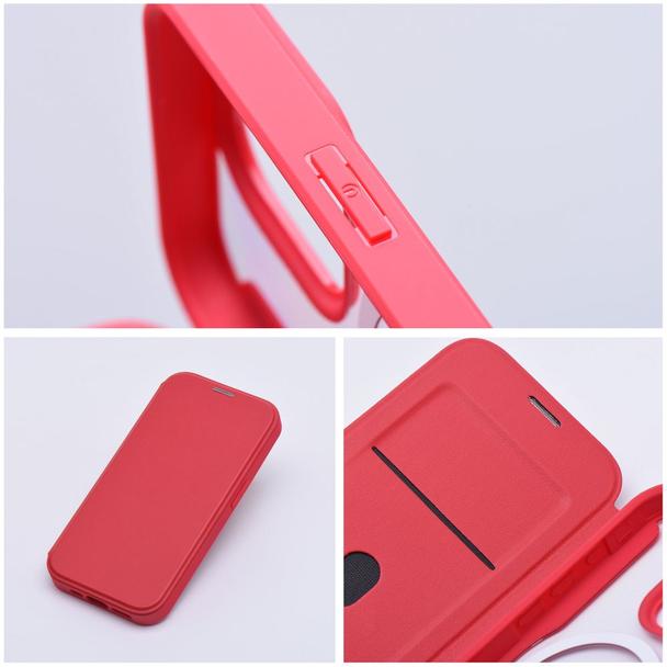 Etui z klapką na iPhone 15 PRO MAX Smart Mag zgodne z MagSafe czerwone