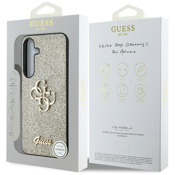 GUESS futerał do SAMSUNG S25 GUHCS25SHG4SGD (Fixed Glitter Big 4G) złoty