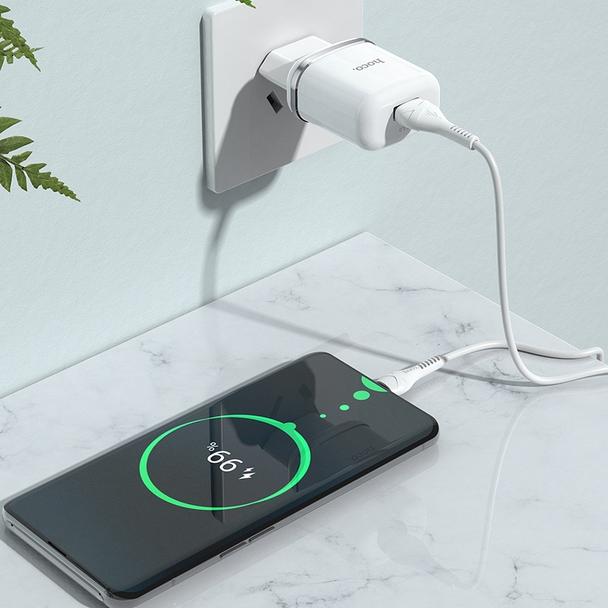 Ładowarka sieciowa do telefonu Hoco USB A QC3.0 3A 18W N3 biała