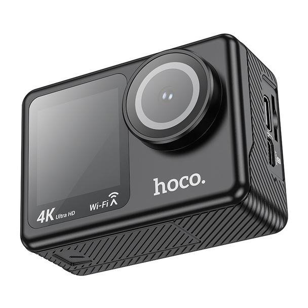 Kamera sportowa Hoco z dwoma wyświetlaczami 1,3" + 2" 4K/30fps DV101 czarna