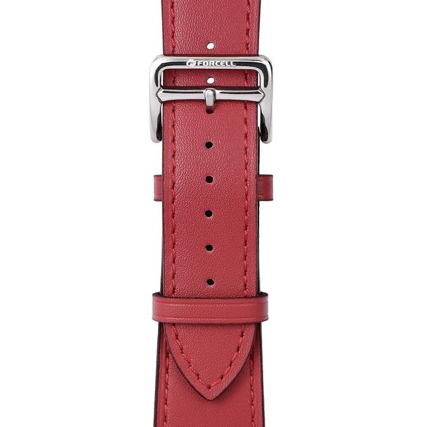 Pasek do Apple Watch Forcell F-Design FA20 dziurki skóra ekologiczna 38 / 40 / 41 mm czerwony