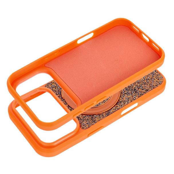 Etui na iPhone 18 Pro / 17 Pro Quartz Circle Stand Mag Cover orange