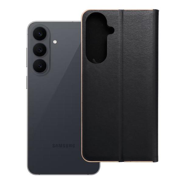 Etui z klapką na Samsung S26 FE Luna Book Gold czarne