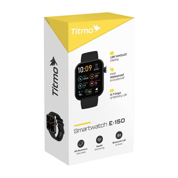 Smartwatch TITMO E-150 (AMOLED, bluetooth call) czarny 0INT
