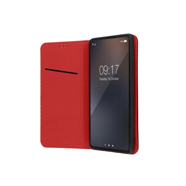 Etui z klapką na Xiaomi Redmi 17C Smart Pro Book skórzane bordowe