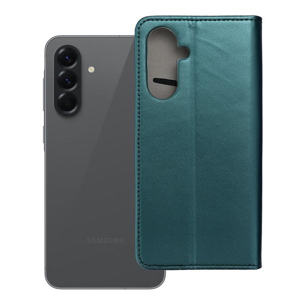Etui z klapką na Samsung A56 Smart Magneto ciemnozielone