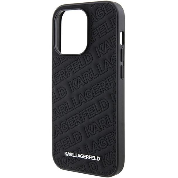 KARL LAGERFELD futerał do IPHONE 15 Pro Max KLHCP15XPQKPMK (Quilted Pattern) czarny