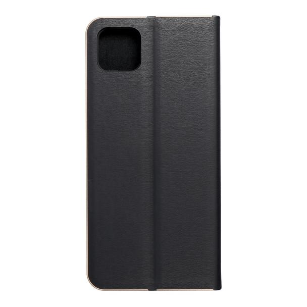 Etui z klapką na Samsung A22 5G Luna Book Gold czarne