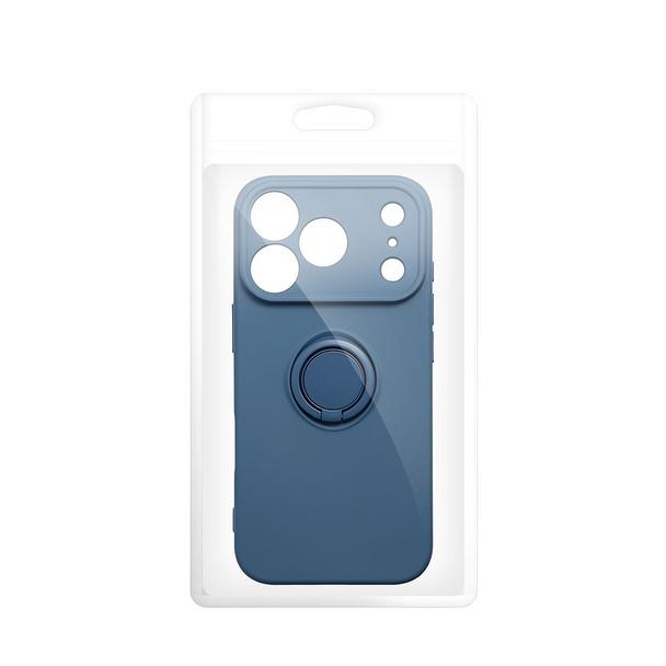 Etui na iPhone 18 Pro / 17 Pro Silicone Ring granatowe