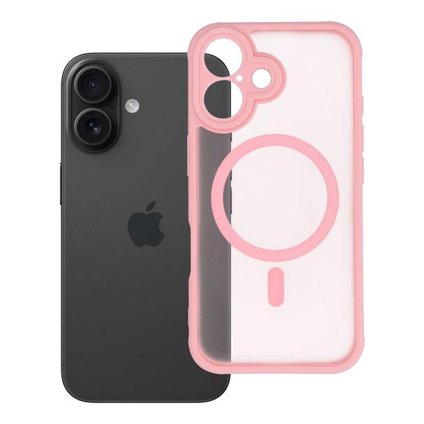 Etui na iPhone 16 Full Matte Mag Cover zgodne z MagSafe jasnoróżowy