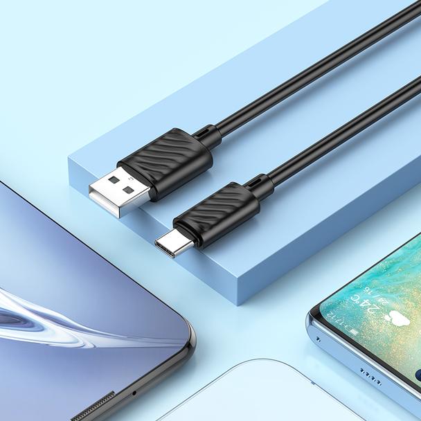 Kabel USB A do USB C Hoco 3A 2 m X88 czarny