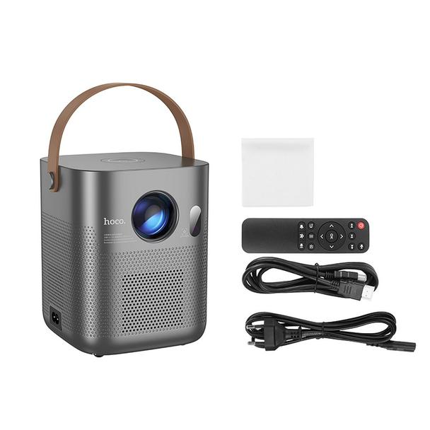 Projektor HD Ready Hoco z systemem Android Wi-Fi Bluetooth 720P DT4 szary