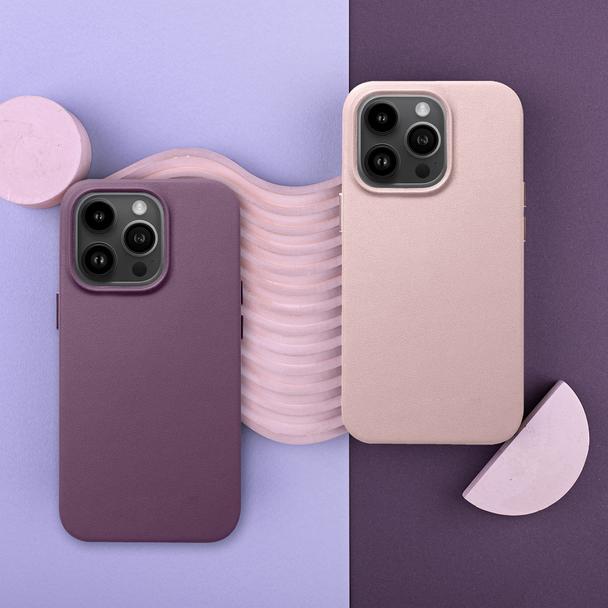 Futerał LEATHER MAG COVER kompatybilny z MagSafe do IPHONE 15 Pro różowy