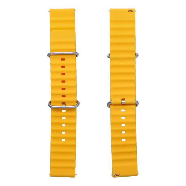 Pasek do zegarka 22 mm Titmo Strap S2 silicone żółty