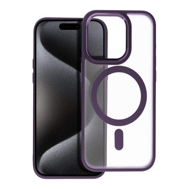 Futerał MATTE MAG COVER kompatybilny z MagSafe do IPHONE 15 Pro fioletowy