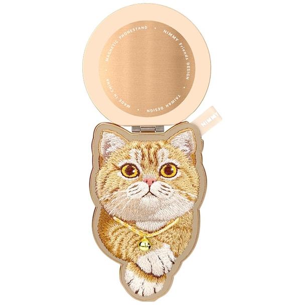NIMMY zawieszka magnetyczna DENIM FASHION GINGER CAT brązowa