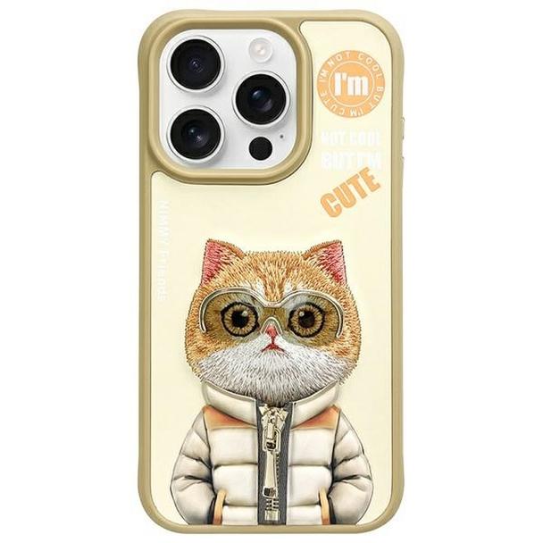 NIMMY futerał COOL&CUTE 2.0 Cat do IPHONE 15 Pro Max khaki