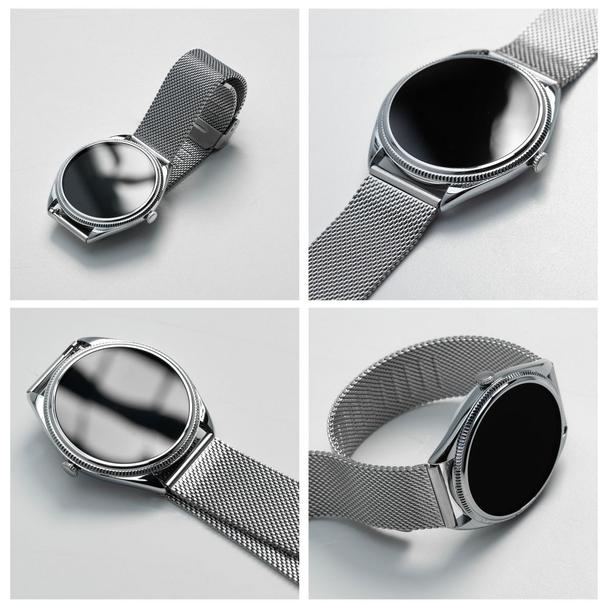 Smartwatch TITMO O-170 (AMOLED, bluetooth call, pasek stal szlachetna silver mesh) srebrny 0INT