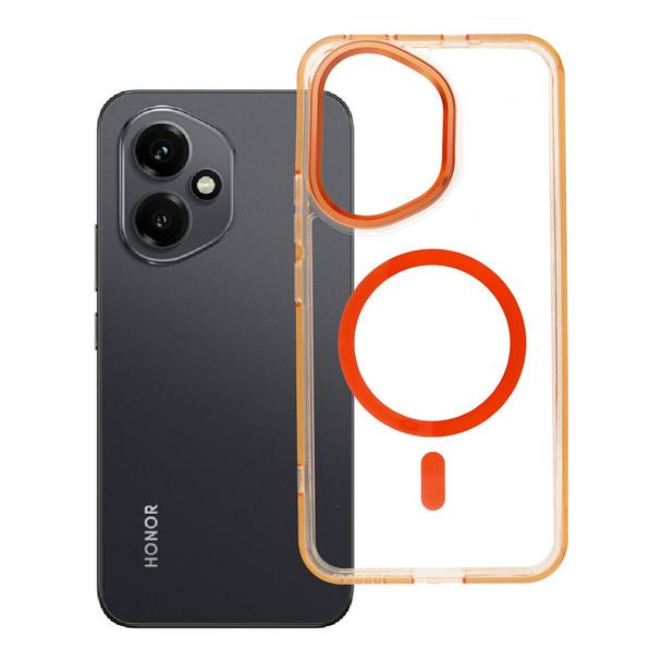 Futerał do Honor 400 Frame Clear Hybrid Mag Cover zgodny z MagSafe pomarańczowy