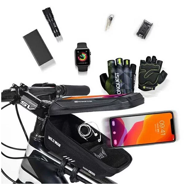 WILDMAN sakwa rowerowa na ramę na zamek 1L (4" - 7") XS2 czarna