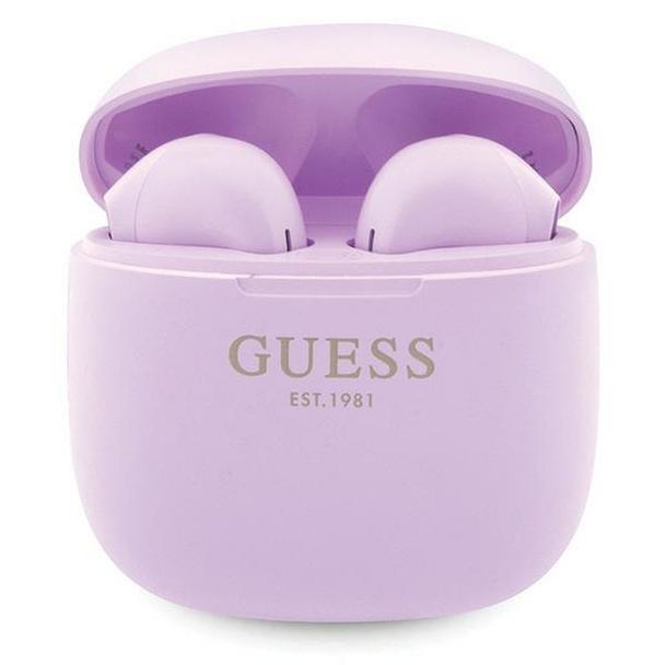 GUESS słuchawki bezprzewodowe bluetooth TWS + stacja dokująca GUTWST26PSU (Classic EST Logo) fioletowe