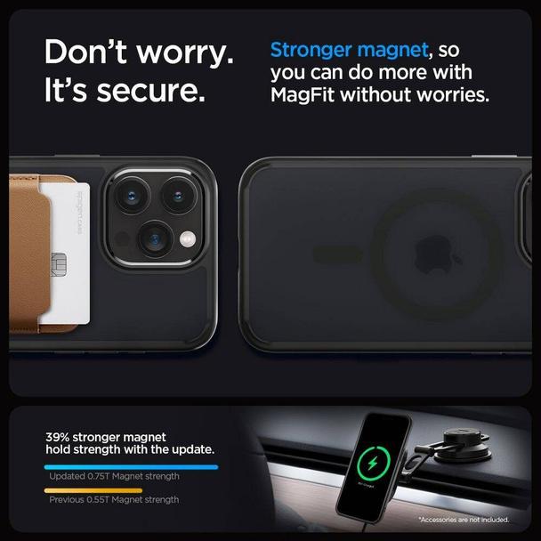 SPIGEN futerał ULTRA HYBRID MAG kompatybilny z MagSafe do IPHONE 16 Pro frost black