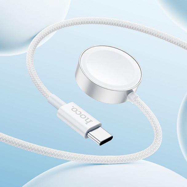 Ładowarka indukcyjna Hoco 2,5W USB C kompatyblina z Apple Watch i Samsung Watch CW59 biała