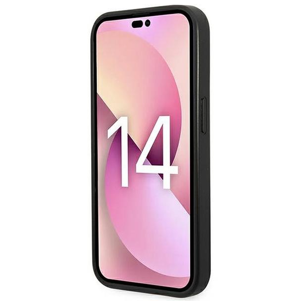KARL LAGERFELD futerał do IPHONE 14 Pro KLHCP14LSAPKHK (Saffiano With Karl Head Patch) czarny