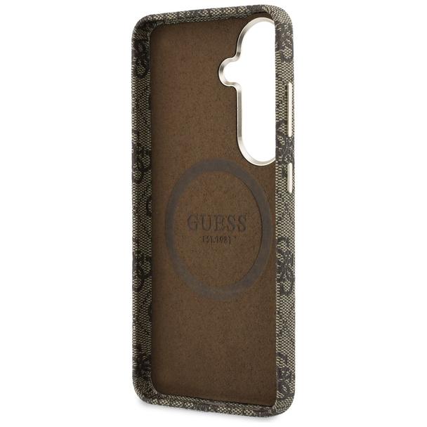 GUESS futerał do SAMSUNG S26 GUHMS26S5P4FWMSW (4G Script MagSafe) brązowy