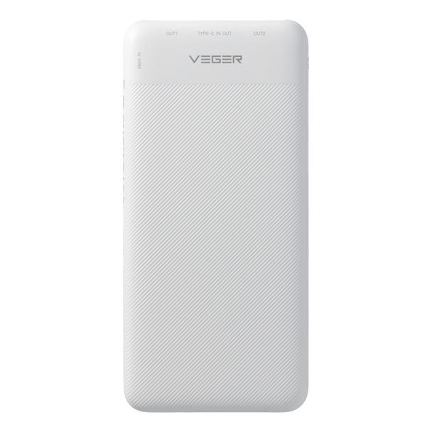 Powerbank Veger L10S (W1105PD) PD QC3.0 2A 20W 10000 mAh biały
