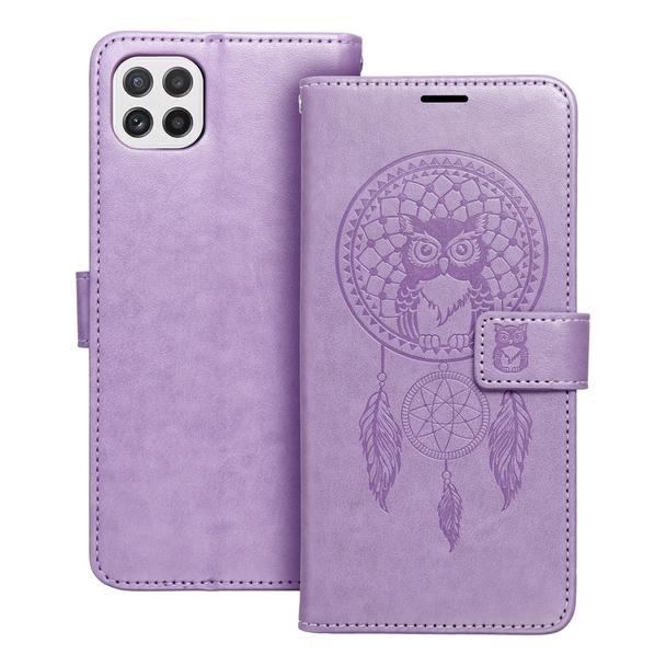 Etui z klapką na Samsung A22 5G Mezzo Book łapacz snów fioletowe