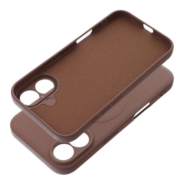 Futerał do iPhone 17 AIR Silicone Mag Cover zgodny z MagSafe brązowy