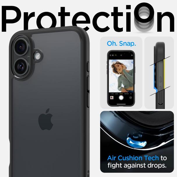 SPIGEN futerał ULTRA HYBRID do IPHONE 16 Plus matte black