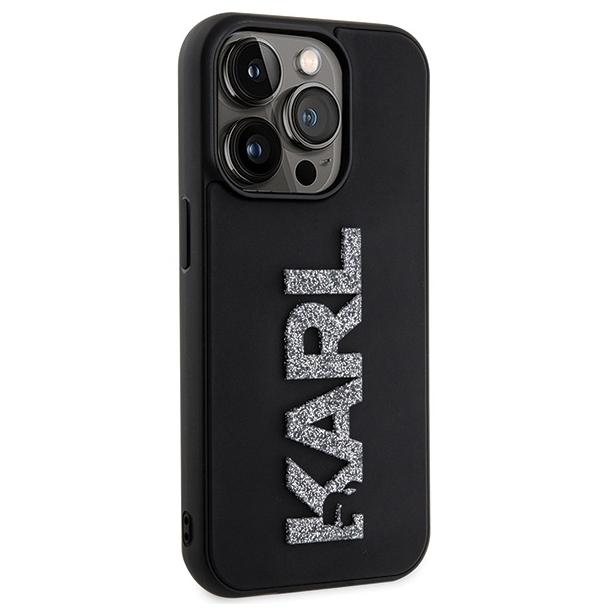 KARL LAGERFELD futerał do IPHONE 15 Pro Max KLHCP15X3DMBKCK (3D Logo Glitter) czarny
