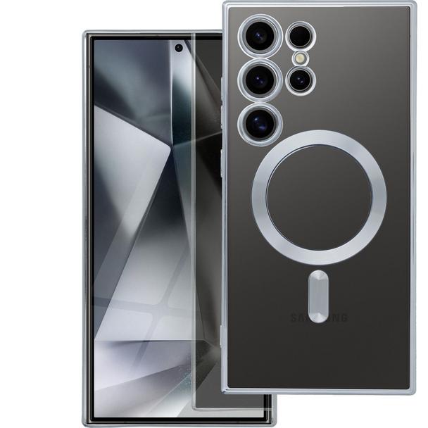 Futerał do Samsung S25 EDGE Electro Mag Cover zgodny z MagSafe srebrny