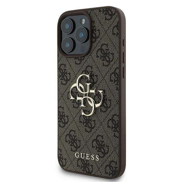 GUESS futerał do IPHONE 16 Pro GUHCP16L4GMGBR (4G PU Big Logo) brązowy