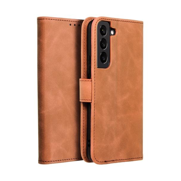 Etui z klapką na Samsung S22 Tender Book brązowe