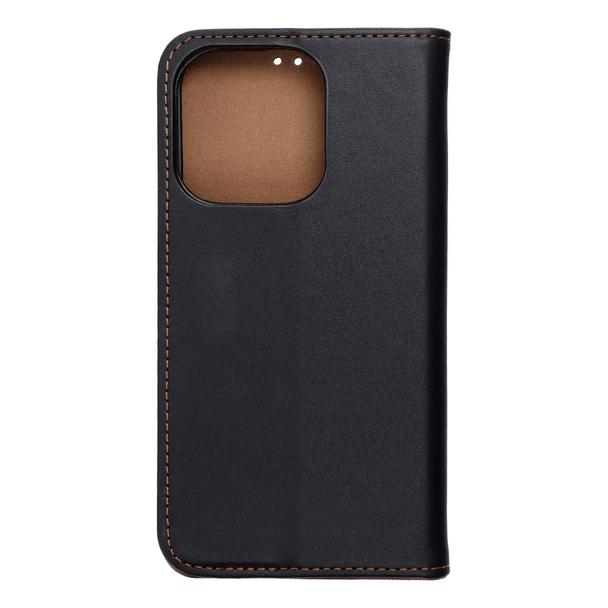 Etui z klapką na iPhone 15 PRO Smart Pro Book skórzane czarne