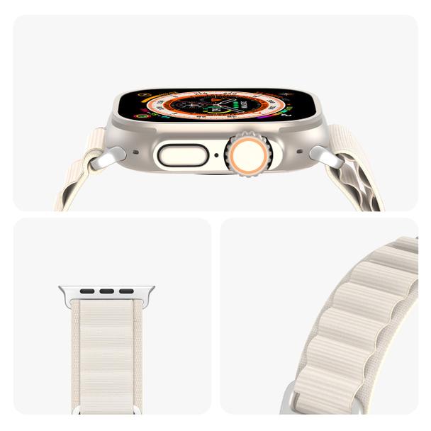 DUX DUCIS pasek GS nylonowy do Apple Watch 42 / 44 / 45 / 49 mm platynowy