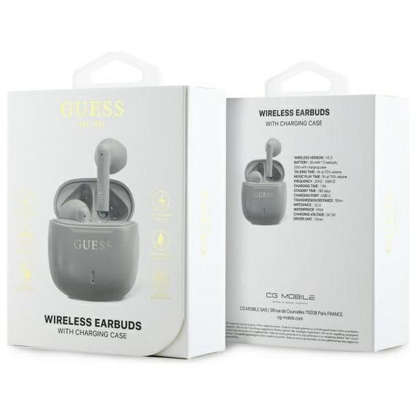 GUESS słuchawki bezprzewodowe bluetooth TWS GUTWSJ14ESGE (Printed Classic Logo) taupe