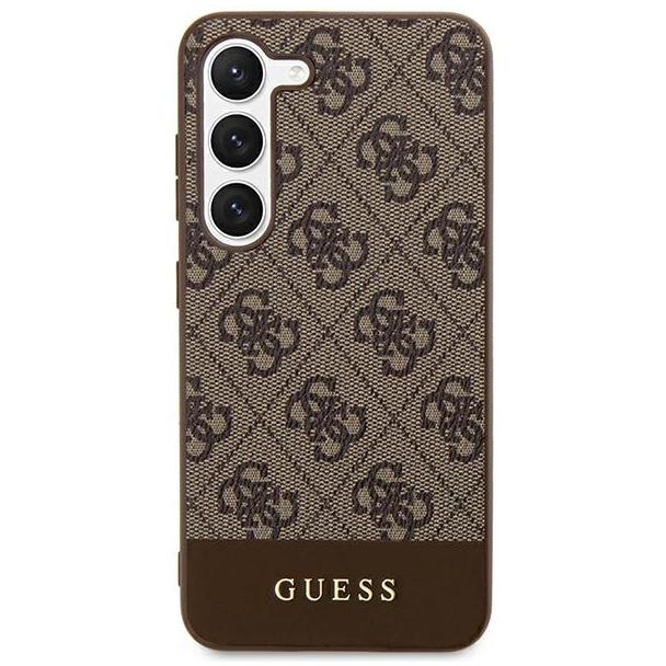GUESS futerał do SAMSUNG S24 Plus GUHCS24MG4GLBR (4G Bottom Stripe) brązowy