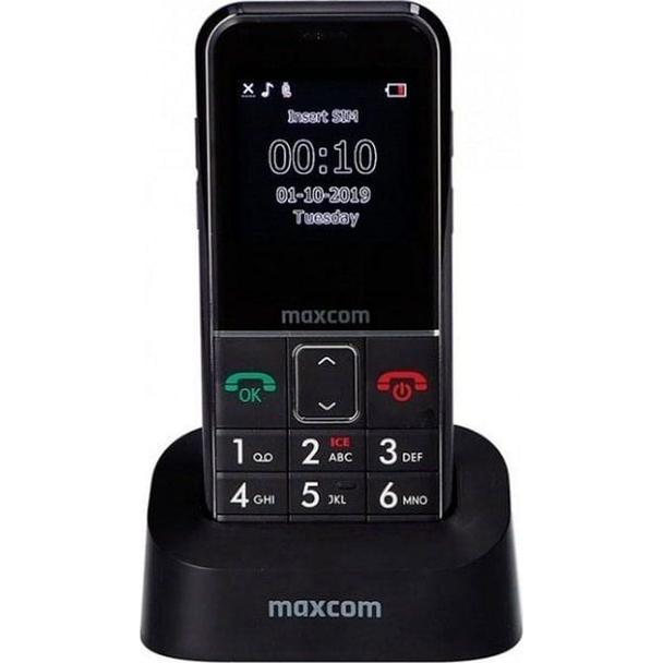 MAXCOM telefon dla seniora + opaska SOS MM735 czarny