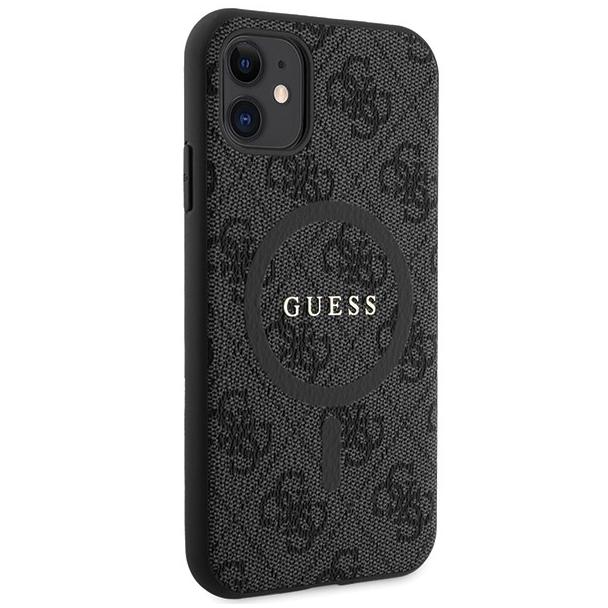 GUESS futerał do IPHONE 11 kompatybliny z MagSafe GUHMN61G4GFRK (4G Ring classic logo) czarny