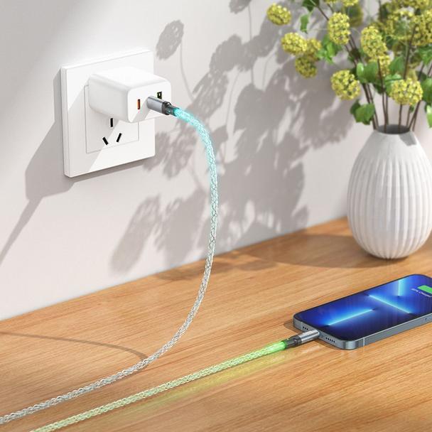 Kabel USB C do Lightning Hoco PD 20W 1 m U112 szary